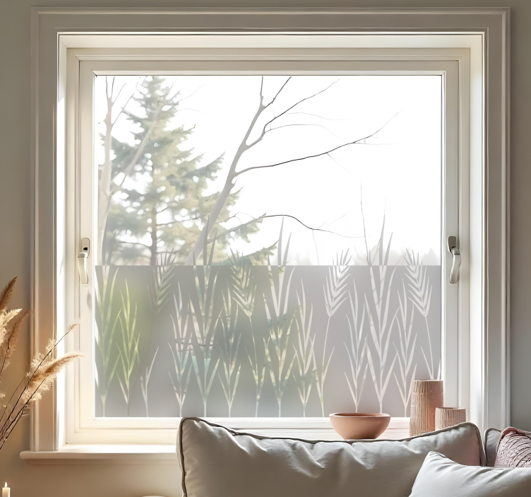 plants and spikes window sticker - TenStickers