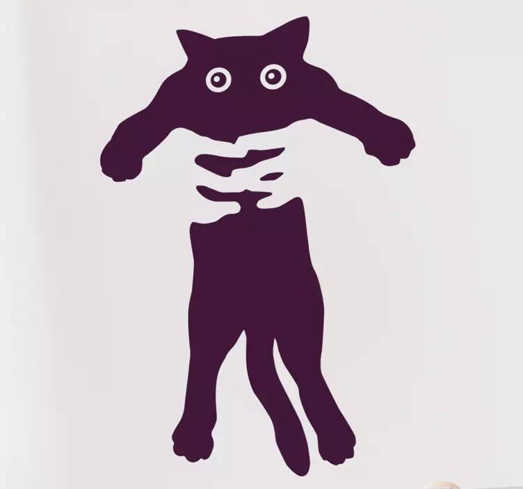 Playful Cat Pose pet wall art - TenStickers