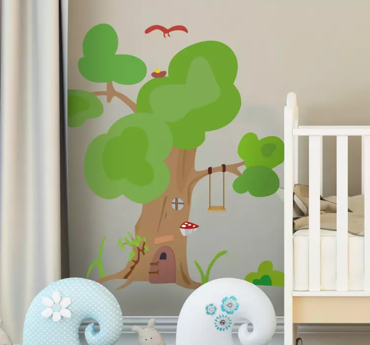 Playful Tree Scene wall stickers for kid - TenStickers