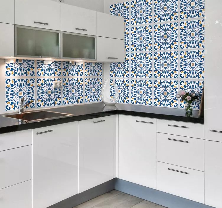 Portuguese Filigree Tile Sticker - TenStickers