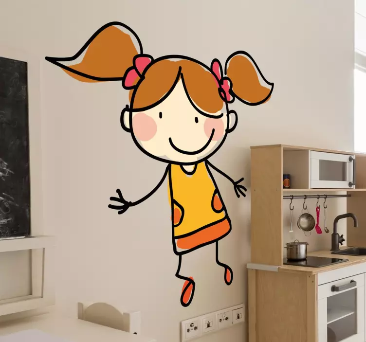 Posh Girl Wall Sticker - TenStickers