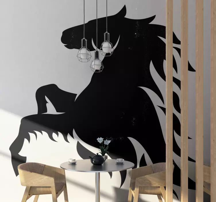 Powerful Horse Silhouette wall sticker - TenStickers