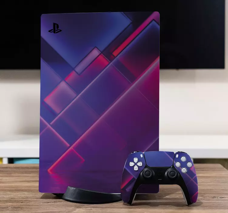 Ps5 skin geometric patterned cover - TenStickers