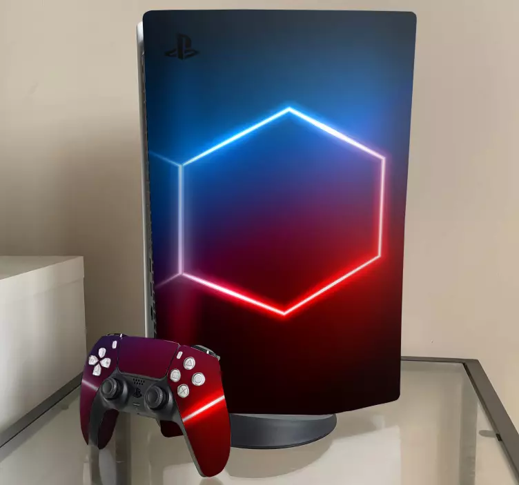 Ps5 skin hexagon light pattern - TenStickers