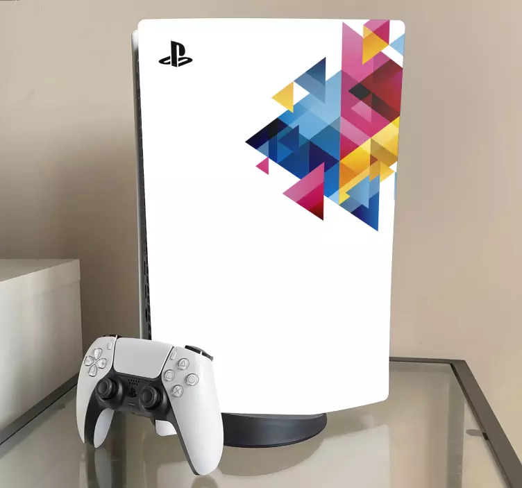Ps5 skin in geometric color scheme - TenStickers