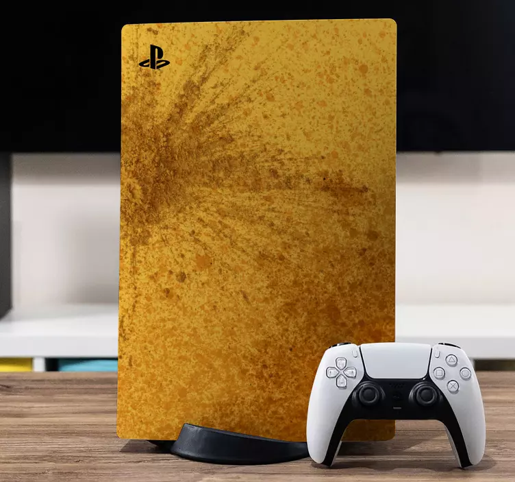 Ps5 skin textured golden panel - TenStickers