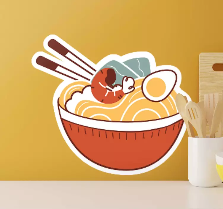 Ramen Bowl Delight cuisine wall sticker - TenStickers