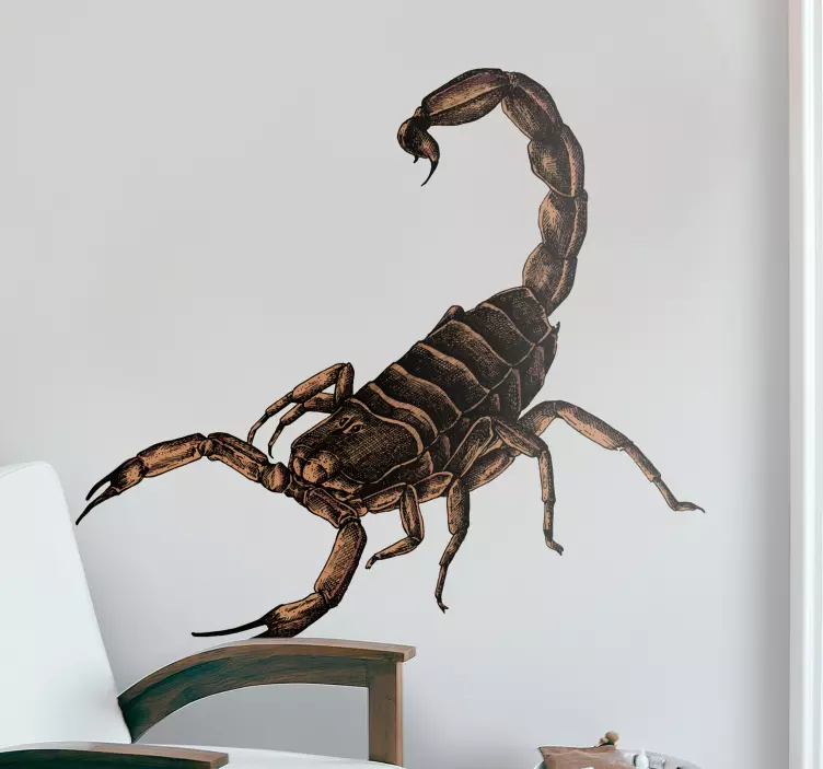 Realistic Scorpion Figure insect sticker - TenStickers