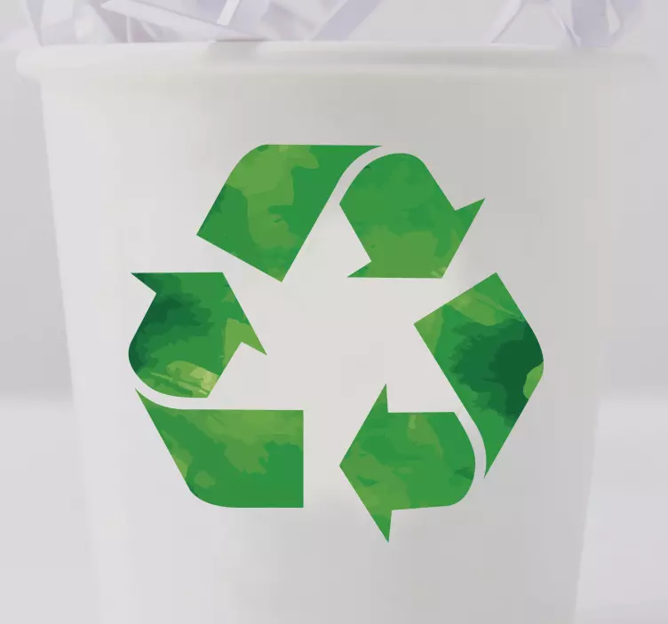 Recycle Symbol Bin Sticker - TenStickers