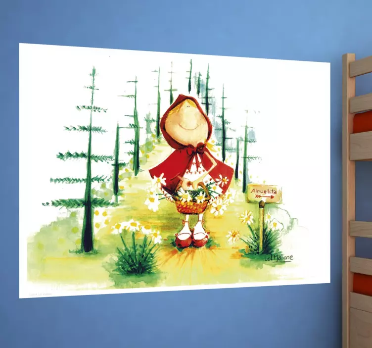 Red Riding Hood Wall Decal - TenStickers