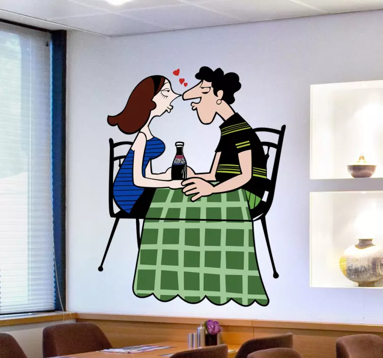 Romantic Couple Wall Sticker - TenStickers