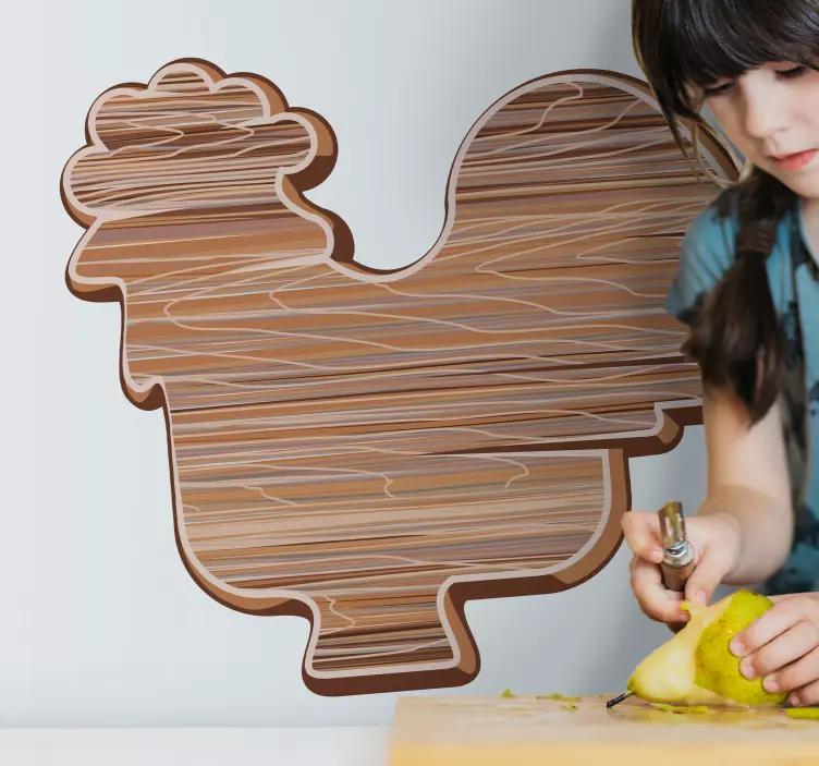 Rooster Kitchen Accent farm animal wall sticker - TenStickers