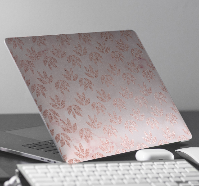 Rose gold laptop vinyl skin decal - TenStickers
