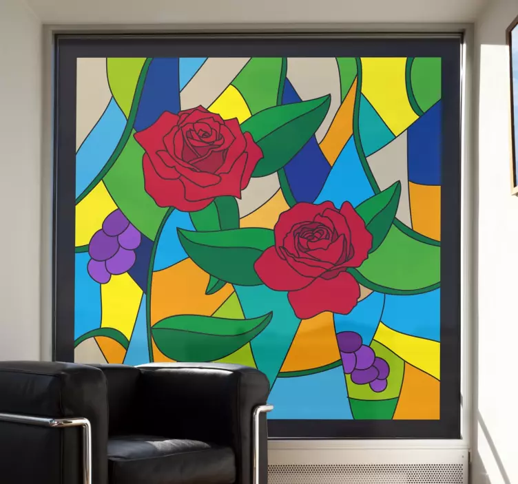 Roses Decorative Window Sticker - TenStickers