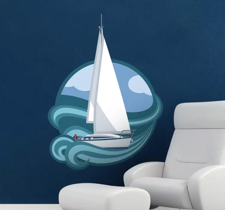 Sailing Boat Sticker - TenStickers