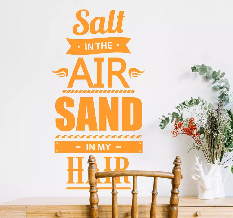 SALT IN AIR SAND HAIR text sticker - TenStickers