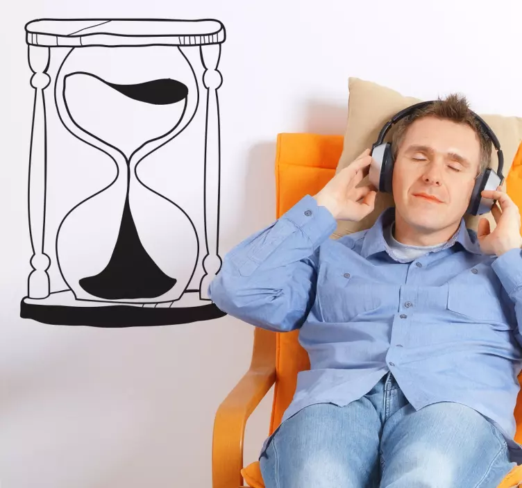 Sand Timer/ Hour Glass Wall Sticker - TenStickers