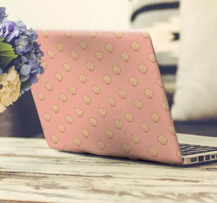 Shell Motif Cover laptop skin - TenStickers