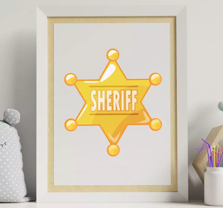 Sheriff Badge Emblem wall sticker - TenStickers