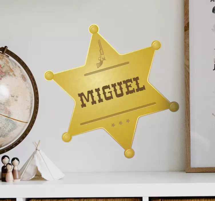 SHERIFF BADGE FOR KIDS wall stickers for kid - TenStickers
