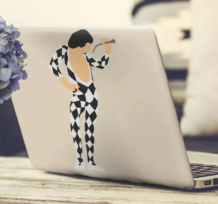 Singer in awesome suit laptop skin decal - TenStickers