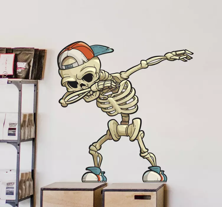 Skeletons dancing halloween sticker - TenStickers
