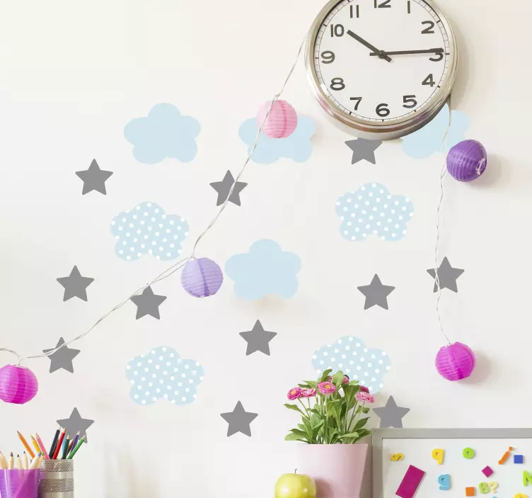 Skies and Celestial Bodies wall stickers for kid - TenStickers
