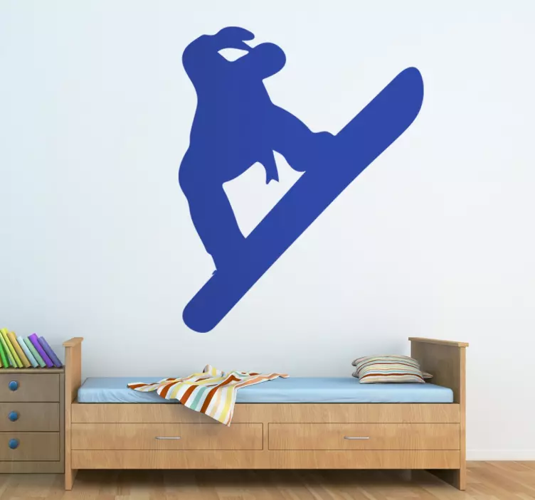 Snowboard Silhouette Sticker - TenStickers