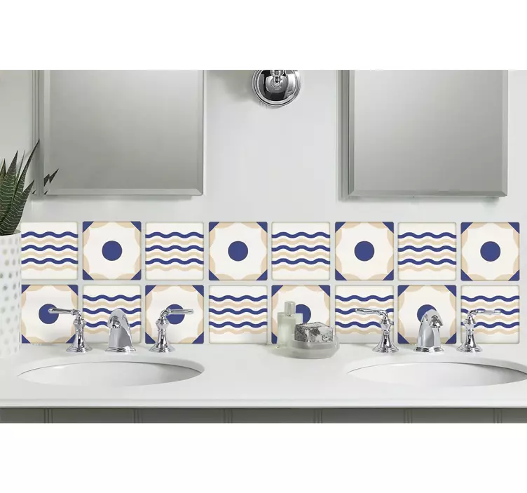 Spanish Tile Sticker border sticker - TenStickers