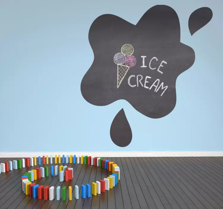 Splash Outline Blackboard Sticker - TenStickers