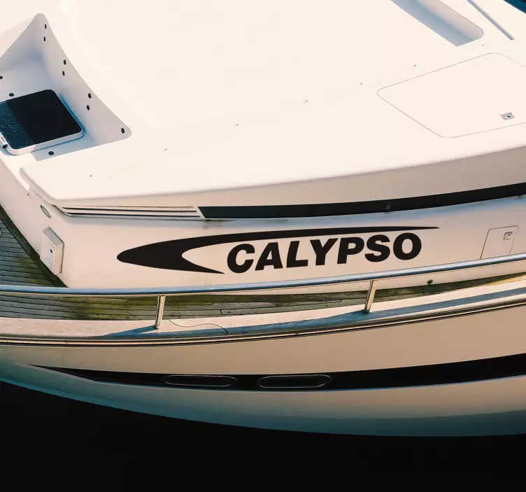 sports boat name nautical wall decal - TenStickers