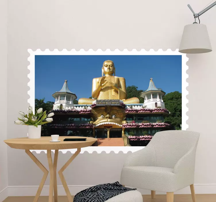 Sri Lanka Buddha temple wall sticker - TenStickers