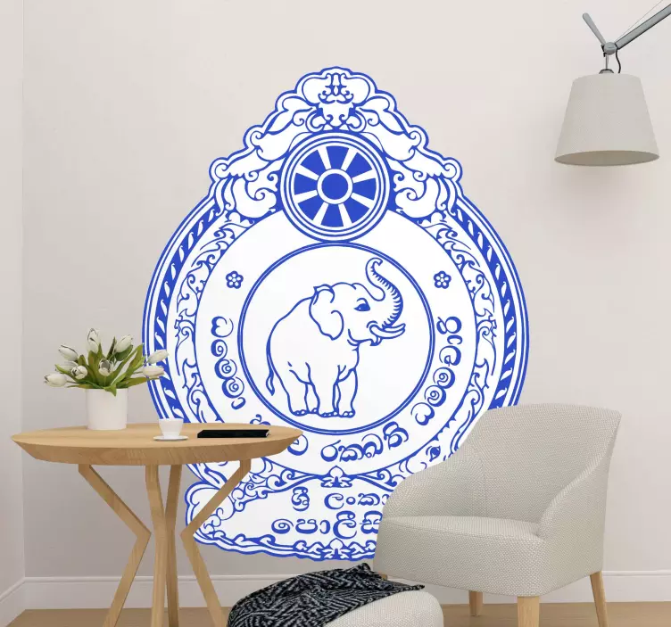 Sri Lanka police emblem icon sticker - TenStickers
