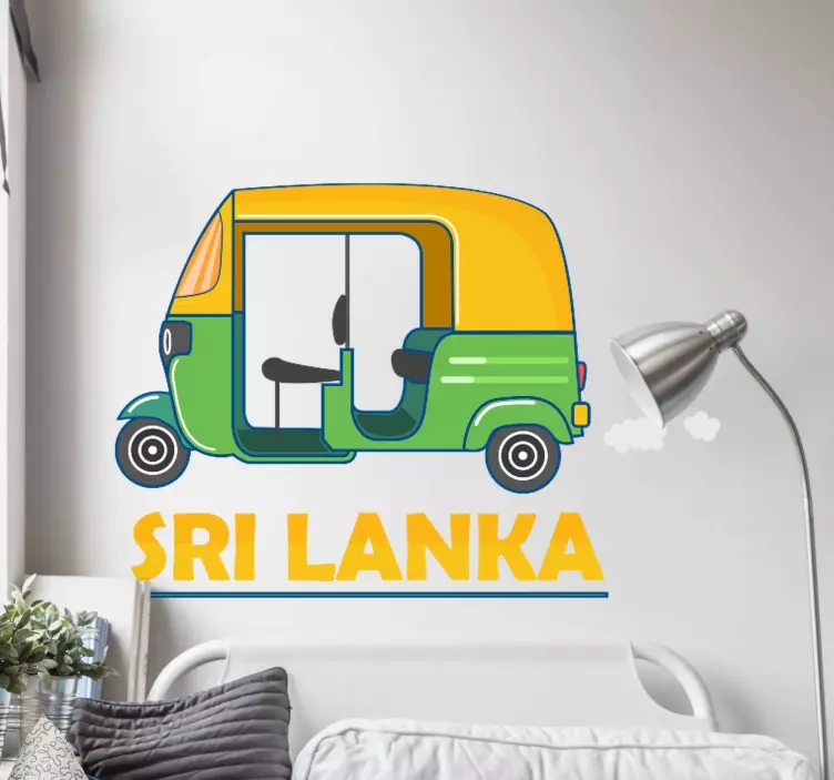 Sri Lanka tuk tuk wall sticker - TenStickers