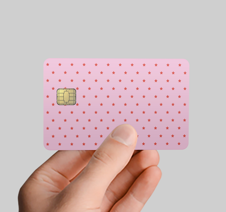 Stars red credit card sticker - TenStickers