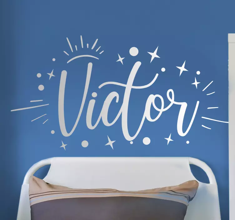 Stars with name Personalised decal - TenStickers