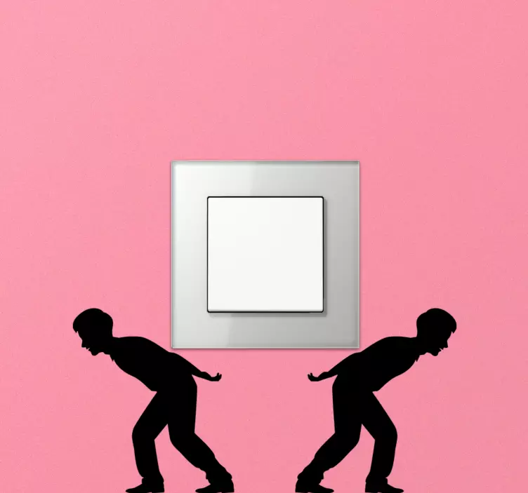 Straining to lift light switch sticker - TenStickers