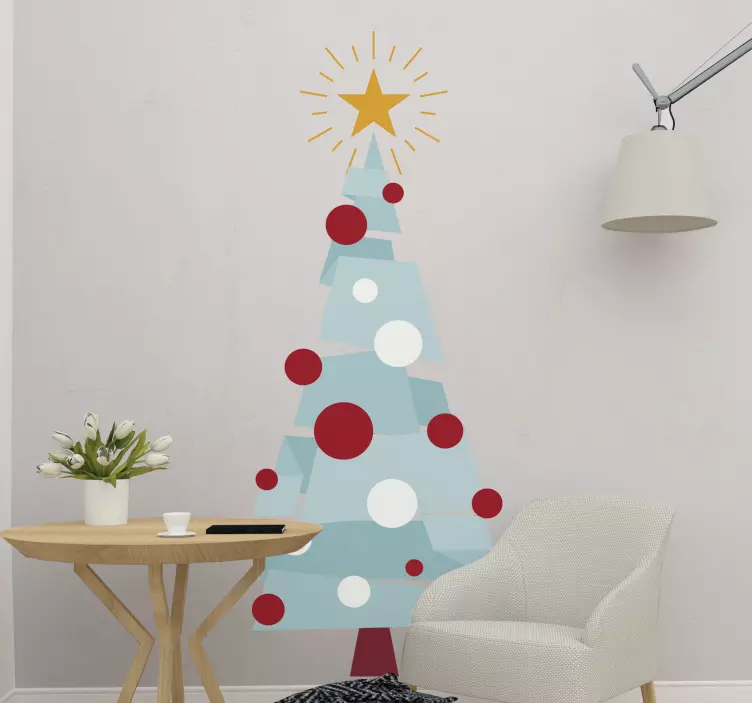 Stylized Christmas Tree holiday sticker - TenStickers