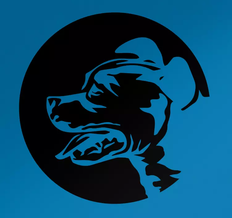 Stylized Dog Profile wall sticker - TenStickers