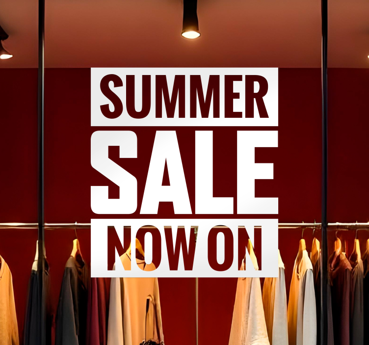 Summer sale now on sales sticker - TenStickers