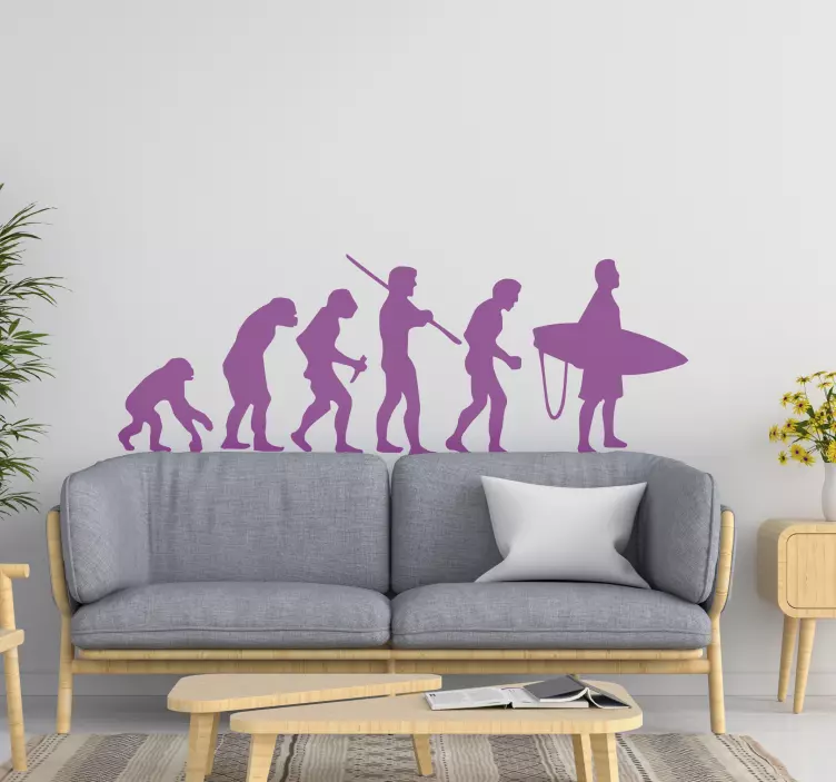 Surfer Evolution wall sticker - TenStickers