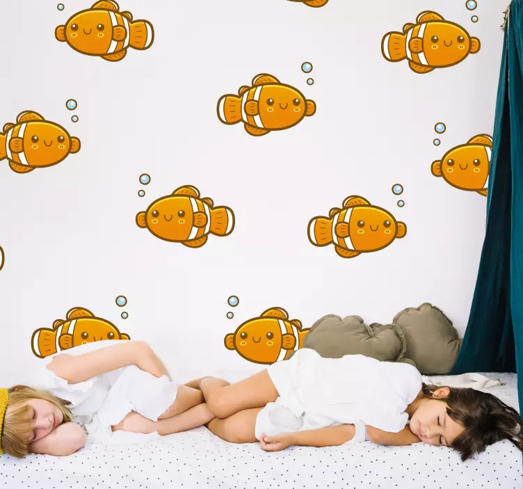 Swimming Fishes Wall Sticker - TenStickers