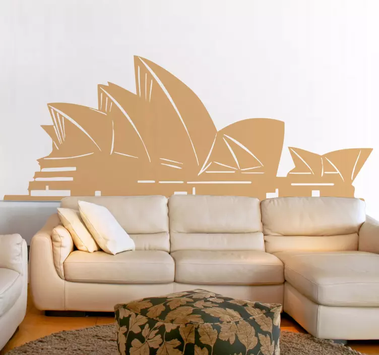 Sydney Opera Silhouette Wall Sticker - TenStickers