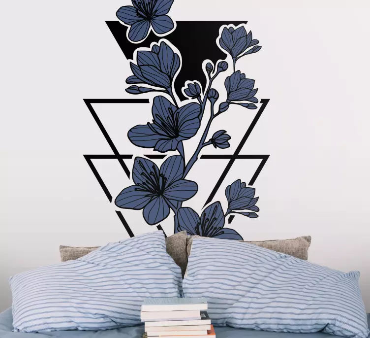 Tattoo art flower flower wall decal - TenStickers