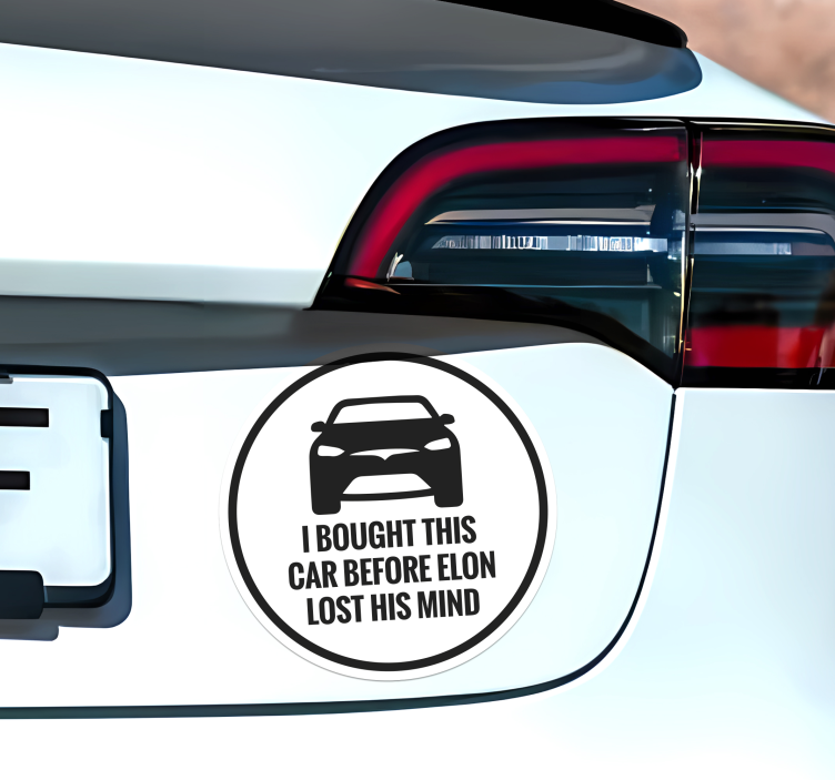 "Tesla" car sticker - TenStickers