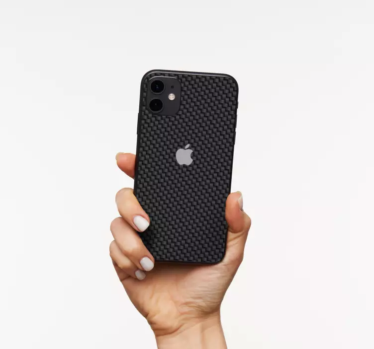 Textured black cover iPhone sticker - TenStickers