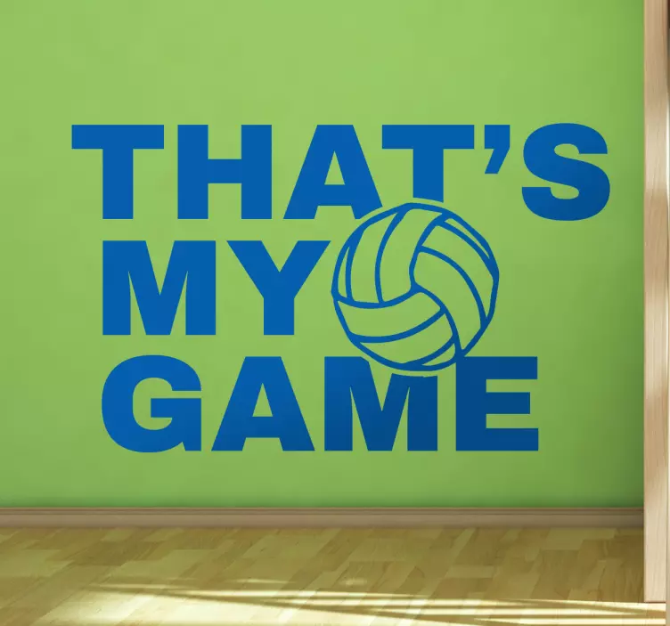That's my game volleyball sports wall sticker - TenStickers