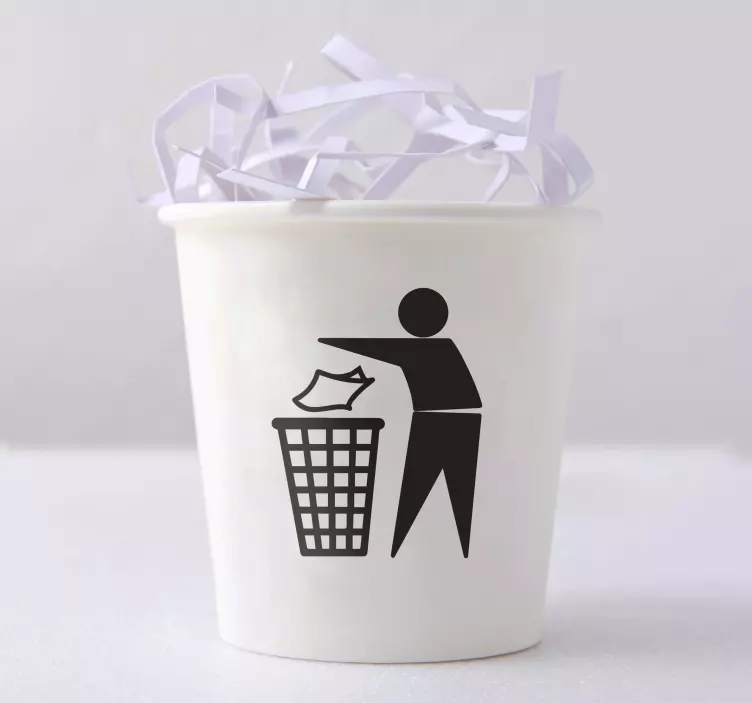 Trash Bin Poster object sticker - TenStickers