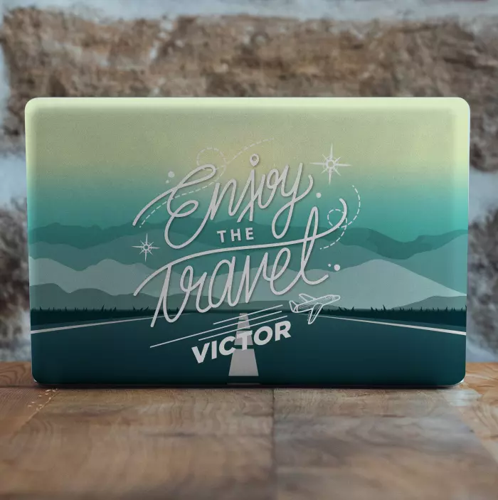 Travel adventure design laptop skin - TenStickers
