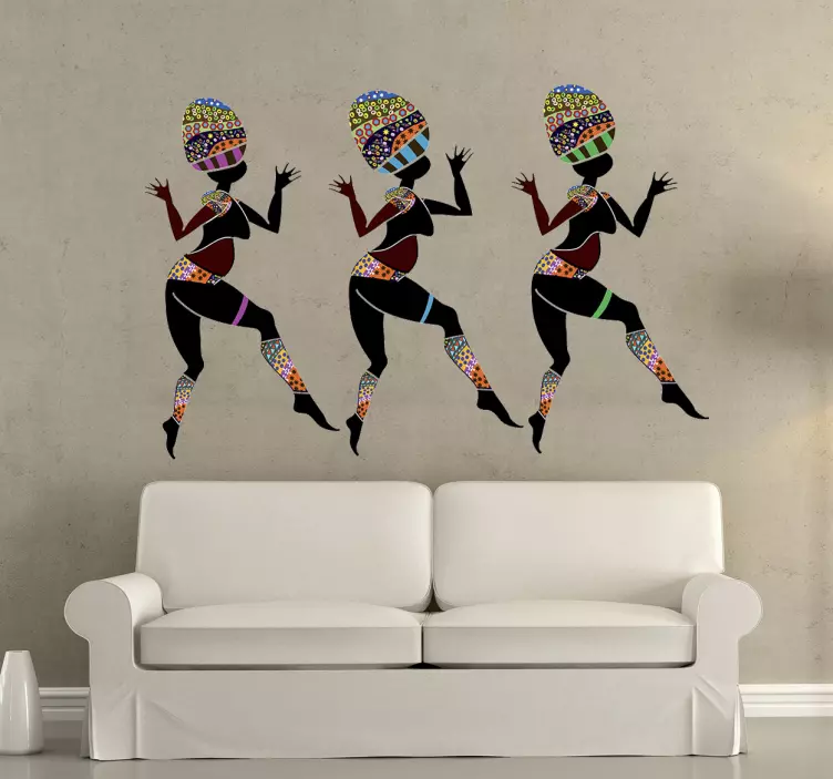 Tribal Dancers Wall Sticker - TenStickers